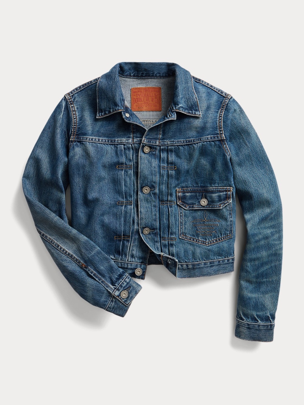 Ralph Lauren RRL | NWOT Cropped Blue Denim Jacket - Picture 2 of 13